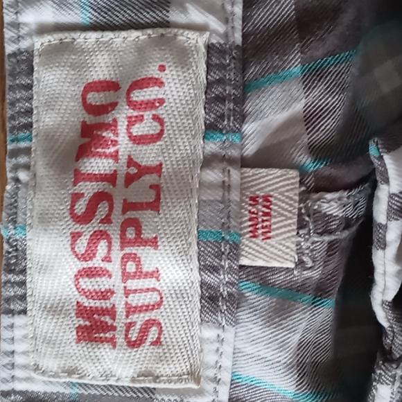 Mossimo Supply Co Men's Cargo Shorts Plaid Brown n Cream w Mint Stripe SZ 38 - Picture 14 of 16